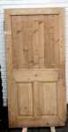grenenhouten paneeldeur, 93 x 189 cm , geloogd.