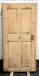 grenenhouten paneeldeur, 86,5 x 180 cm, geloogd.