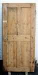 grenenhouten paneeldeur, 93 x 197 cm , geloogd.