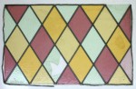 Glas in lood paneel, 90,5 x 54,5 cm